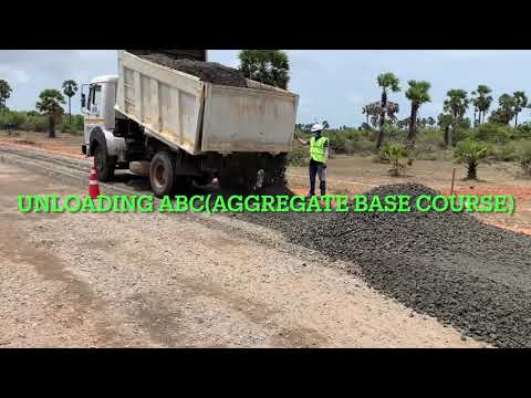 Aggregate Base Course Laying || Road Construction