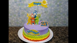 Bolo Super Facil Tema Teletubbies