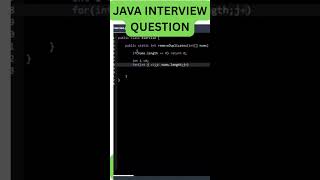 Remove duplicate element from sorted Array. #coding #javainterviewquestions #programming