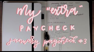 CASH ENVELOPE STUFFING | my &quot;extra&quot; paycheck | january paycheck 3