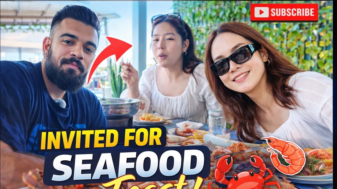 😌Unexpected Seafood Treat with Beautiful Friends in Pattaya 🇹🇭🍤