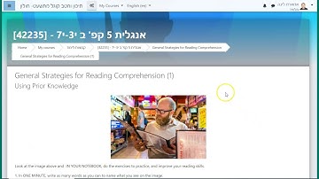 Reading Comprehension with Moodle  - 1