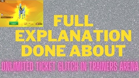 Full explanation done about unlimited ticket glitch in trainers arena #blockmango