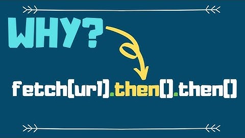 Why do we need to call “then” twice on Fetch?