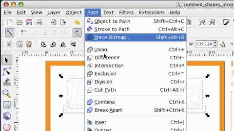 How to combine shapes in Inkscape for Laser Cutting