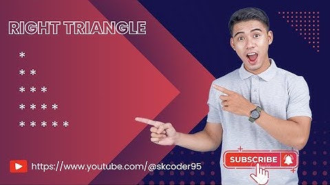 Right triangle Pattern print ( * ) using Java  || SK Coder ||