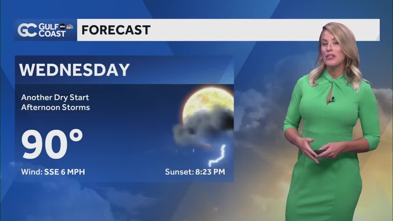 Forecast: Another dry start with afternoon storms on Wednesday - YouTube