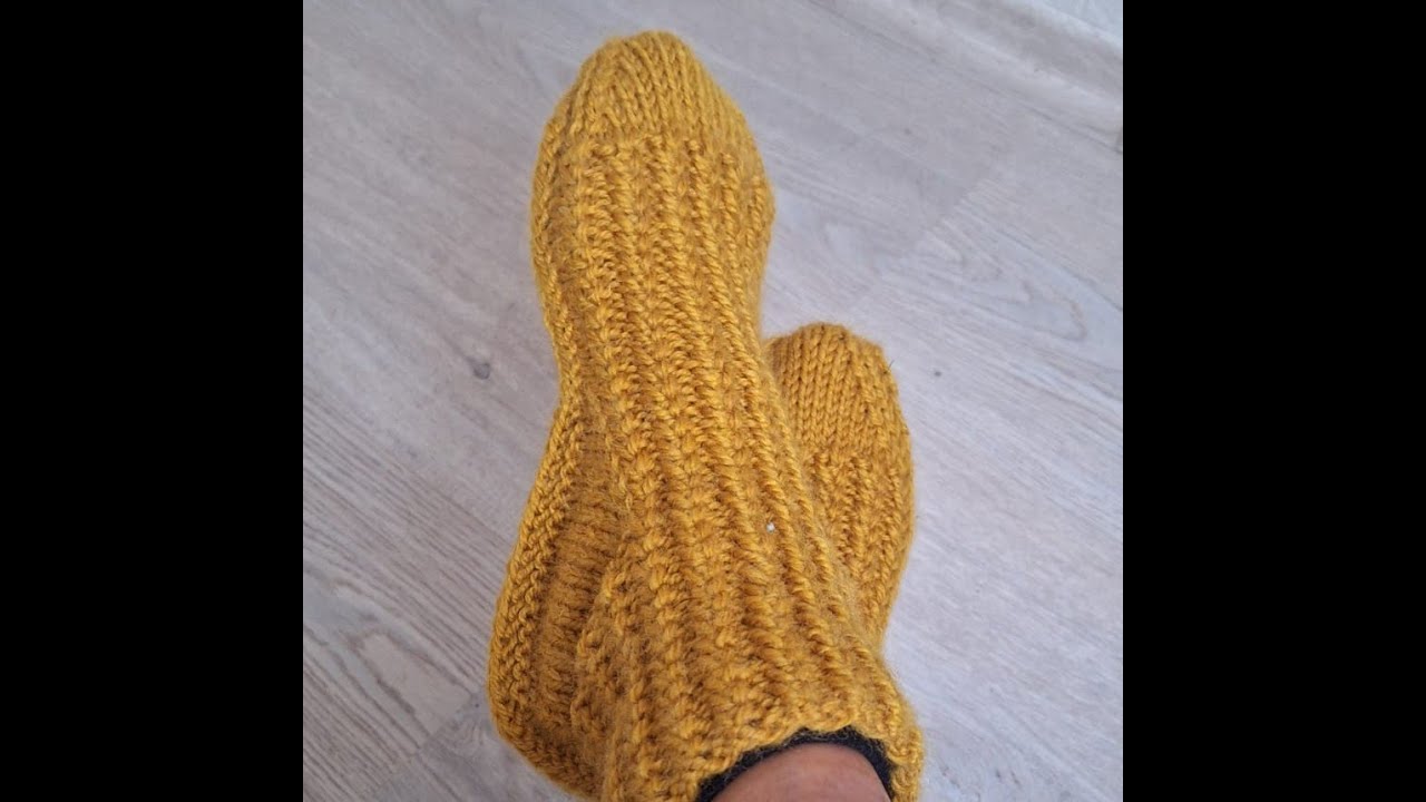 Носки на двух спицах БЕЗ ШВА.