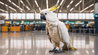 Abandonan una cacatua en el aeropuerto