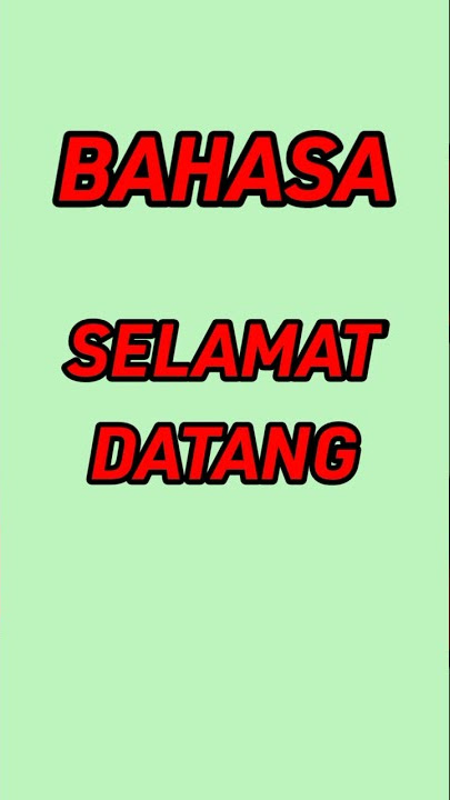 WELCOME (Wilujeng Sumping)