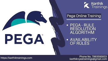 Pega - Rule Resolution Algorithm and Availability of Rules | Karthik Trainings