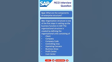 SAP FICO Interview Questions|SAP FICO Enterprise Structure| #saps4hana #s4hana