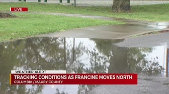 Tracking conditions as Francine moves north thumbnail