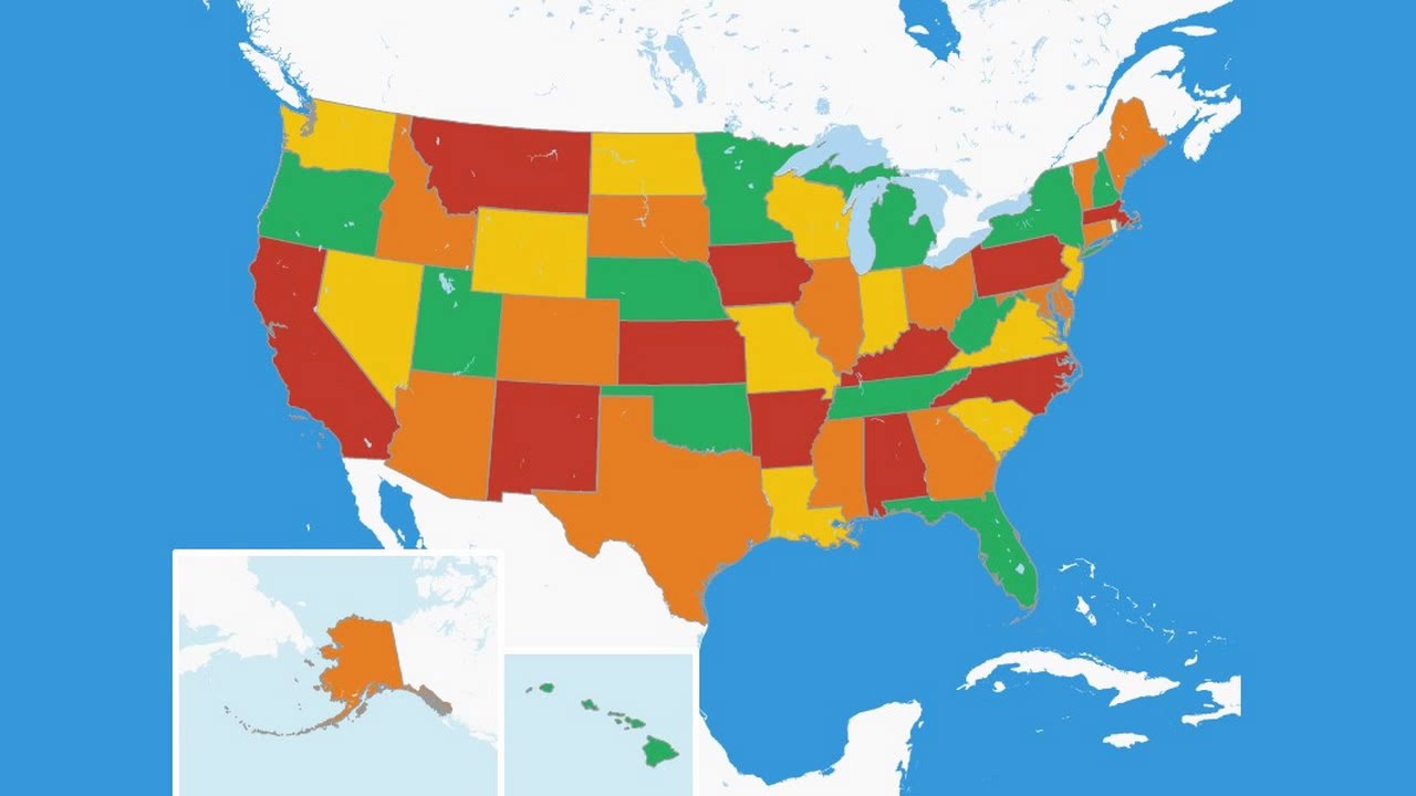 Map of USA: United States of America with Counties PowerPoint maps ...