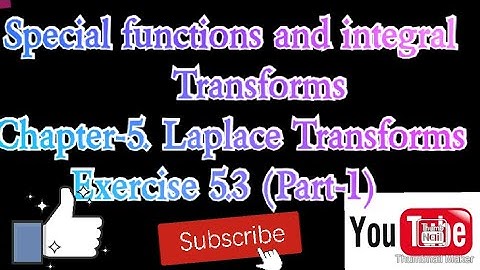 Exercise 5.3(Q1-6) Laplace transform||B.A./B.sc.4th sem.||Special functions & integral transforms||