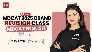 🔴 MDCAT 2025 Revision Class | MDCAT English Part - 2 | One-shot Lecture!