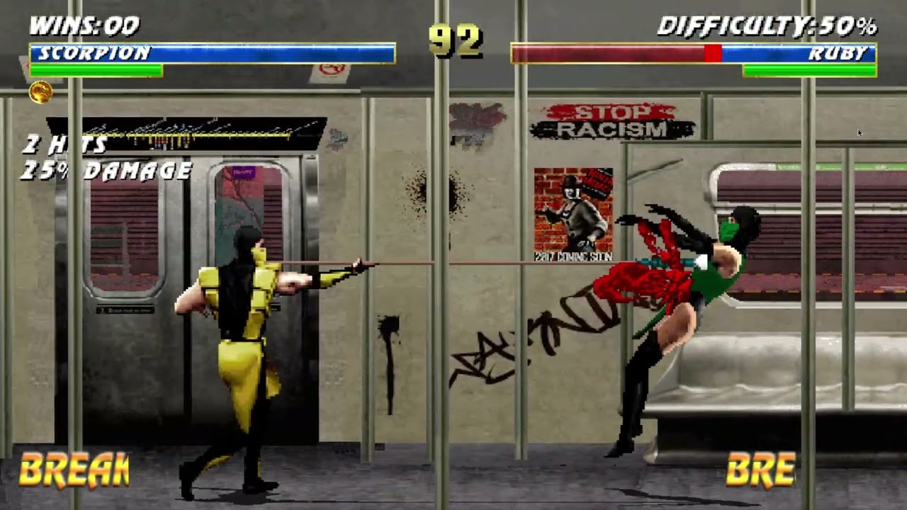 Mortal Kombat Solano Edition 3.1 - Scorpion Vs Ruby - Hard6 - Fatality