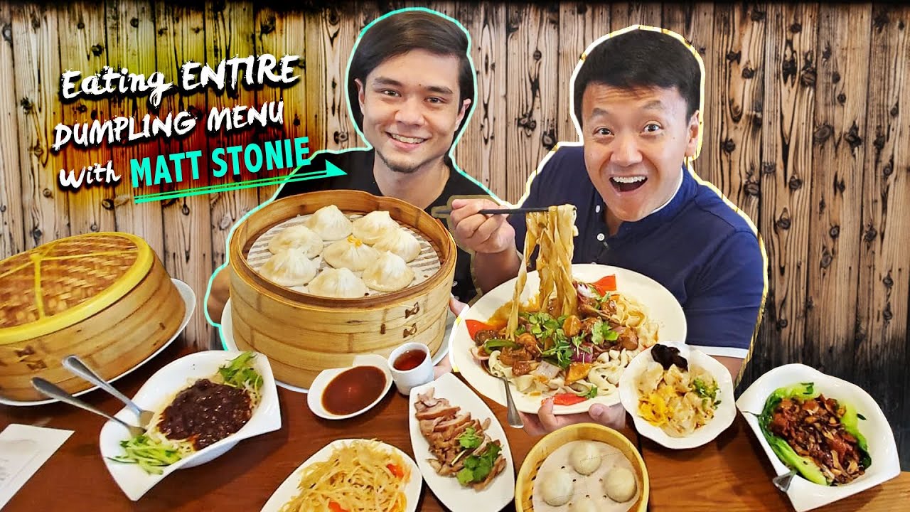 Eating ENTIRE DUMPLING MENU With MATT STONIE! Life of a COMPETITIVE EATER | Strictly Dumpling