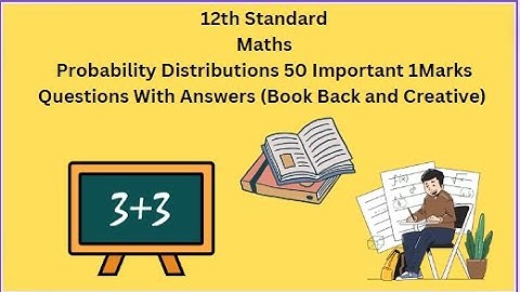 TN Class 12 Maths Probability Distributions One Marks Question and Answers