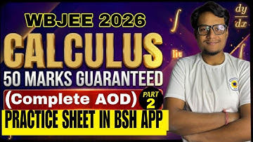 😱Score 50+ Marks in Maths for WBJEE 2026 || Complete AOD in One Shot | WBJEE PYQ Solution