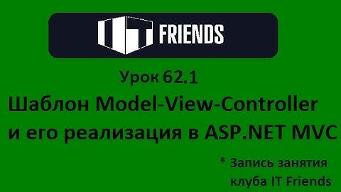 Урок 62.1 Шаблон MVC и его реализация в ASP.NET MVC