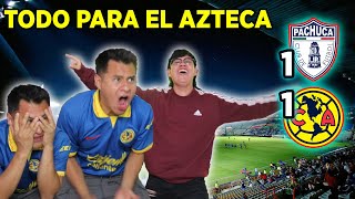 ¡AMÉRICA SALE VIVO! Reacciones PACHUCA 1-1 AMÉRICA Cuartos De final IDA 2024