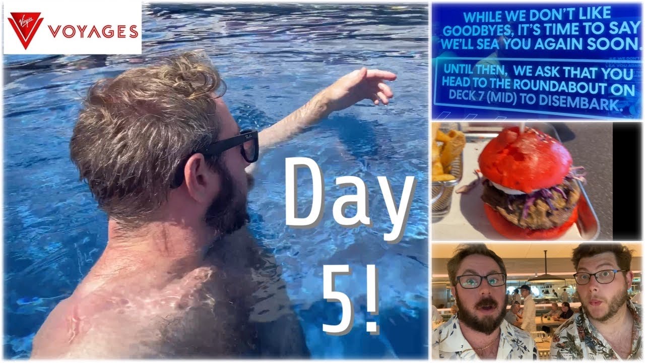 ПРОЦЕСС ВЫСАДКИ — КРУИЗ НАЗАД! ВЕСЕЛЬЕ У БАССЕЙНА! И ТЕСТОВАЯ КУХНЯ! Virgin Voyages Scarlet Lady!