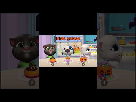 Food competition among three cats #kids  #kidsvideo  #youtube #shortvideo #kids #kidsvideo