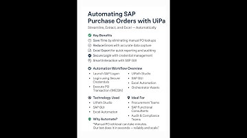 Automating SAP Purchase Orders with UiPath