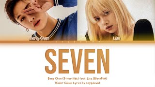 BANG CHAN(Stray Kids) feat. LISA(BLACKPINK) “Seven” AI Cover [Color Coded Lyrics]