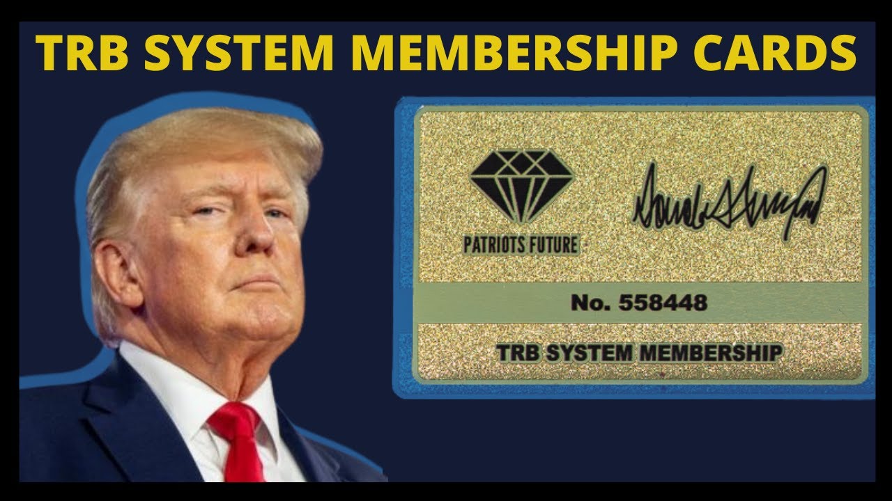 TRB MEMBERSHIP CARDS TRUMP TRB CARDS TRB SYSTEM MEMBERSHIP 