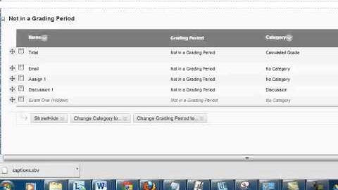 Gradebook - Hiding a column in the Gradebook