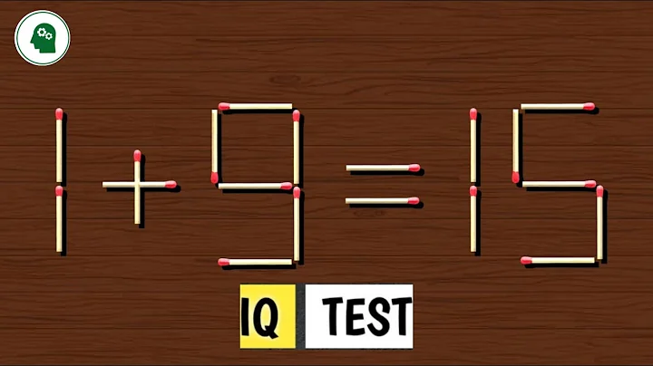 Turn the wrong equation into correct 1+9=15 Hard matchstick puzzle