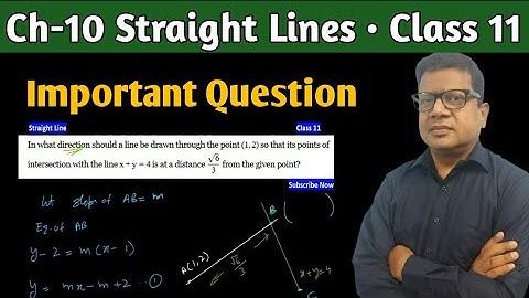 In What direction should a line be drawn through the point (1,2) so that its points of intersection
