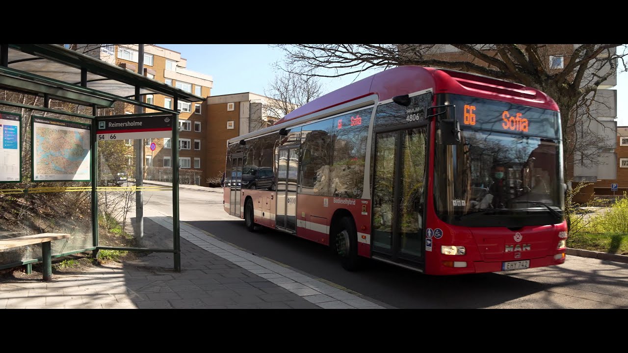 Sweden, Stockholm, bus 66 ride from Reimersholme to Sofiaskolan