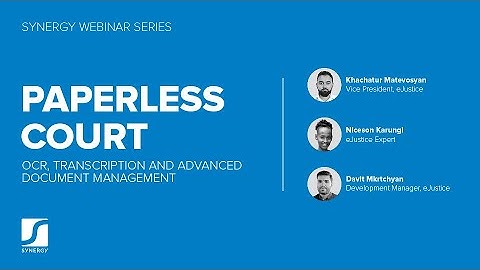 Webinar: Paperless Court - OCR, Transcription and Advanced Document Management
