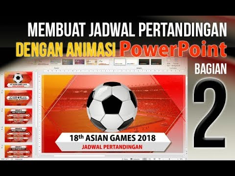 Cara Membuat Jadwal Pertandingan Sepak  Bola  dengan Animasi  