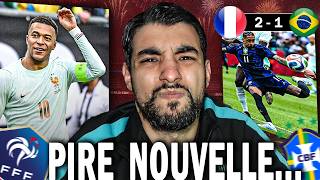 LA PIRE NOUVELLE... | France 2 vs 1 Brésil   Raphinha blessé...