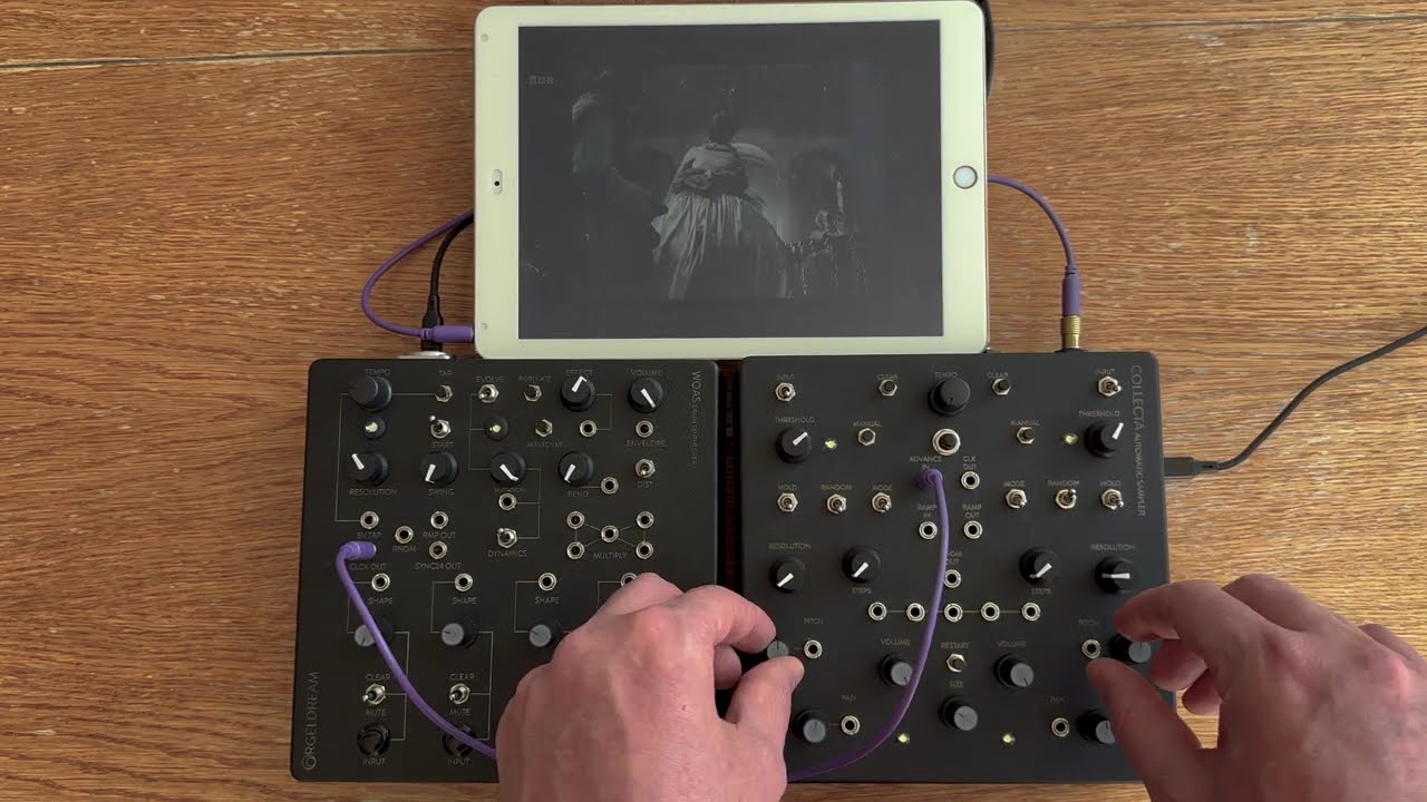 WOAS + COLLECTA glitchy live sampling of a documentary - YouTube