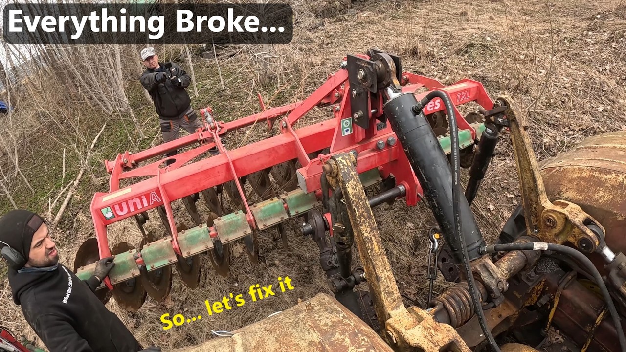 Fixing Up The Kirovets Tractor - Mounting the Harrow & Doing Fixes
