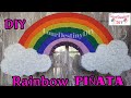 DIY RAINBOW PIÑATA | idea how to make | como hacer arco iris piñata