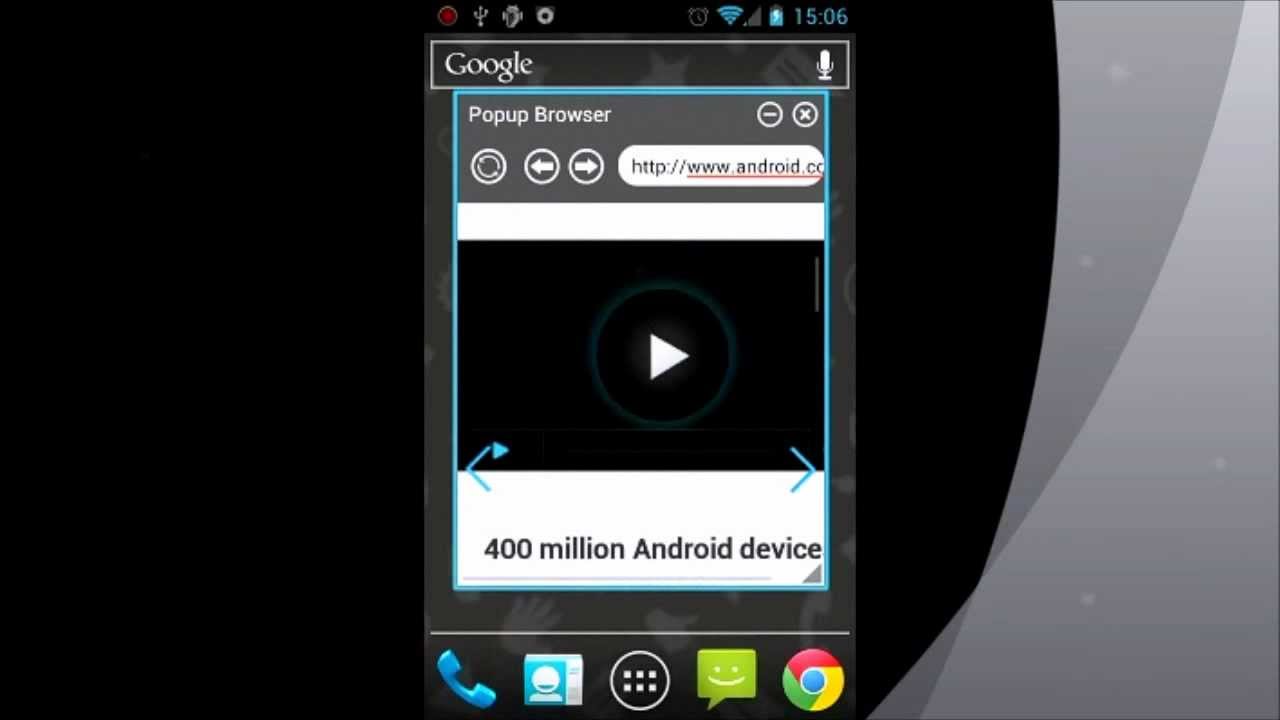 Popup Browser for Android - YouTube