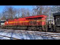 A Few Winter Trains Rolled Across Snow Covered Tracks