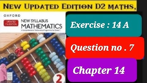 Exercise 14a question 7, d2 updated edition, | probability | ex 14a q7 d2 updated edition