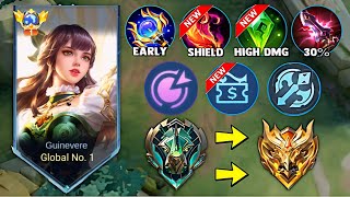 GUINEVERE ONE SHOT BUILD AND EMBLEM SET 2024!! ( Guinevere best build 2024 )