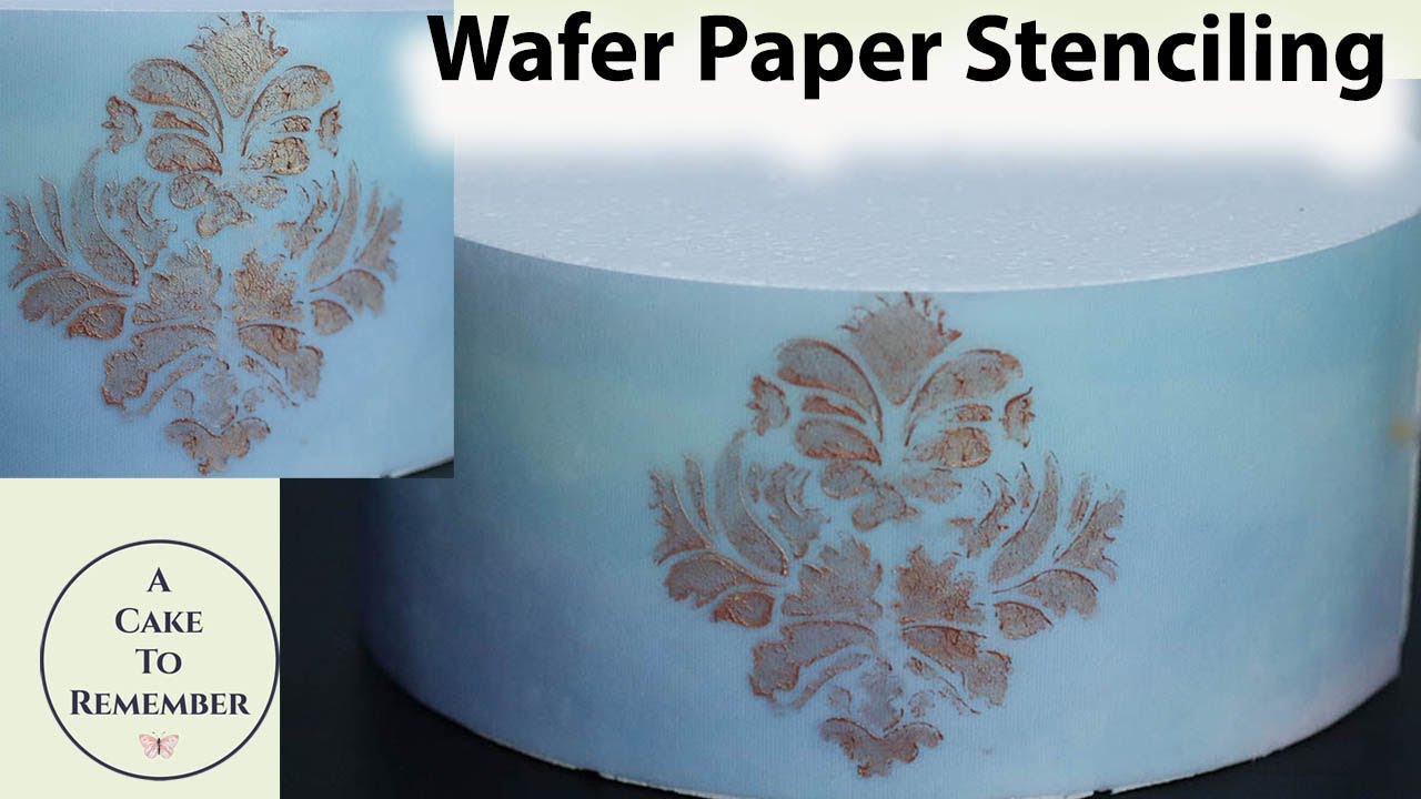 How to stencil wafer paper for cake decorating