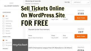 Sell Tickets online with WordPress website | MyTicket Events Plugin | PDF Tickets with QR code screenshot 1