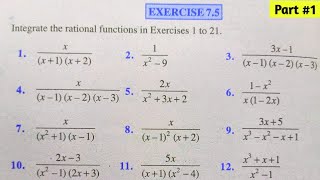 CBSE CLASS 12th Mathematics Exercise 7.5 NCERT SOLUTIONS || CHAPTER 7 INTEGRATION || Ex 7.5 class 12