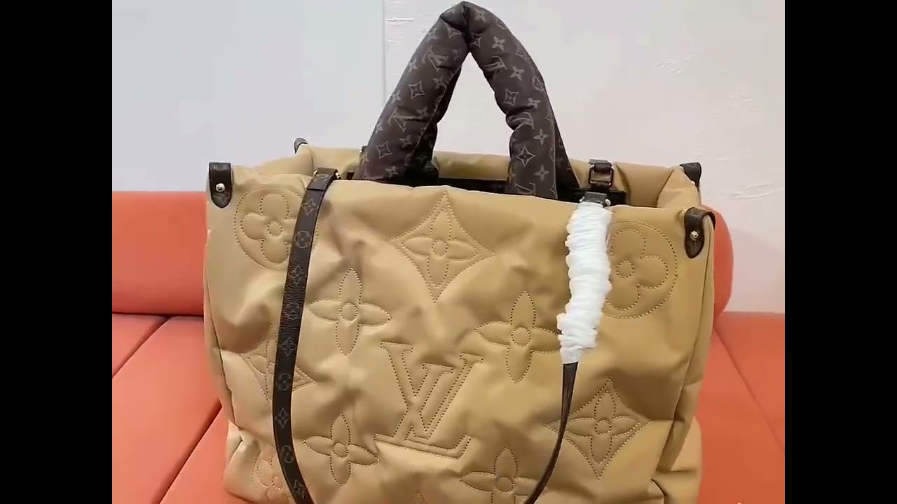 Louis Vuitton Econyl Onthego GM Pillow Black Bag Puffer Giant