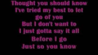 Just so you know jesse mccartney Lyrics chords